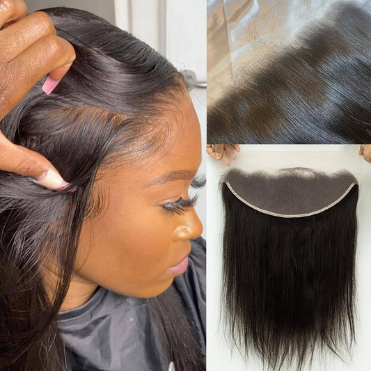 Free Part Straight HD Lace Frontal - 100% Human Hair