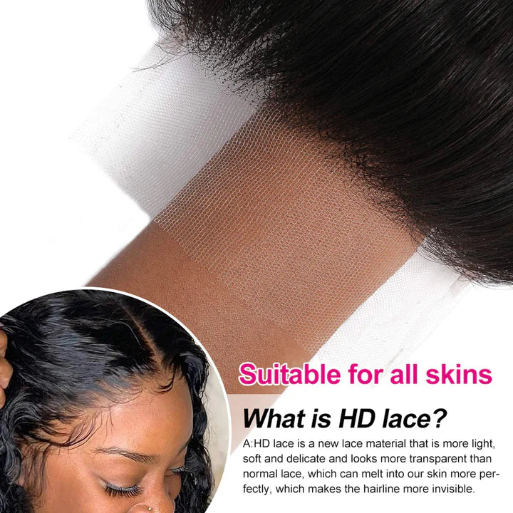 Kinky Straight Skin Melt HD Lace Closure