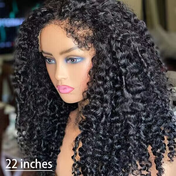 4C HAIRLINE Kinky Curly Lace Front Human Hair Wig