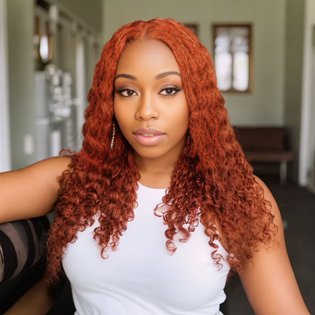 Curly Ginger (350) Transparent Lace Front Human Hair Wig