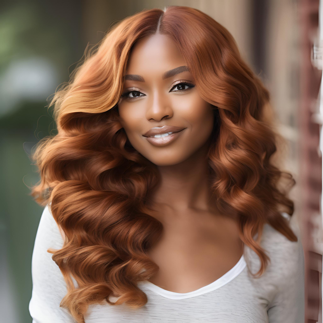 #30 Light Auburn Body Wave Lace Frontal Wig
