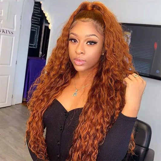 Ginger Loose Deep Wave Lace Front Human Hair Wig