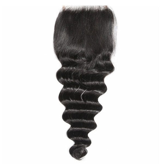 Free Part Loose Deep Wave HD Lace Closure - 100% Human Hair