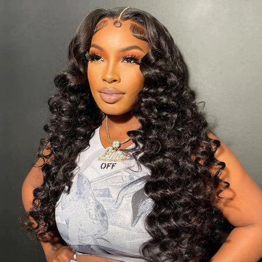 13x4 Loose Deep Wave HD/Transparent Lace Front Human Hair Wig