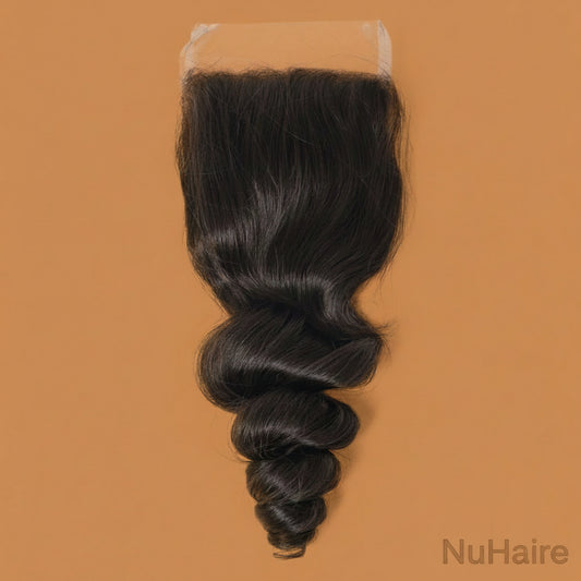 Brazilian / Indian 1 pc Loose Wave Closure Ultra Thin HD Lace