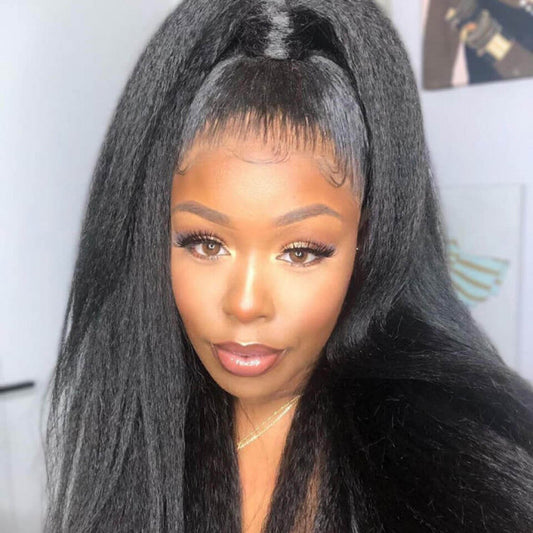 6x6 Kinky Straight Closure Lace Wigs