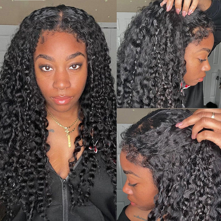 4C HAIRLINE Kinky Curly Lace Front Human Hair Wig