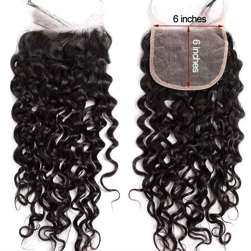 Brazilian Water Wave Ultra Thin Invisible HD Lace Closure