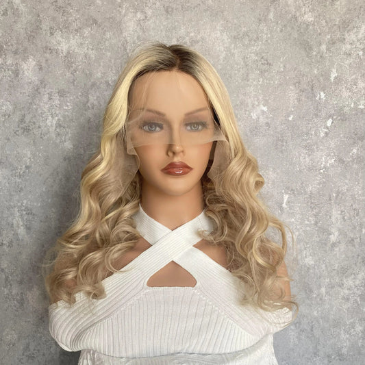 Natural Wave Sunny Blonde Balayage 13x6 Luxe European Lace Front Wig