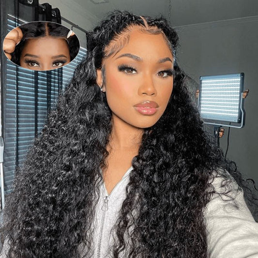 Glueless Wear & Go 16"-26" Jerry Curly HD Lace Closure Human Hair Wig