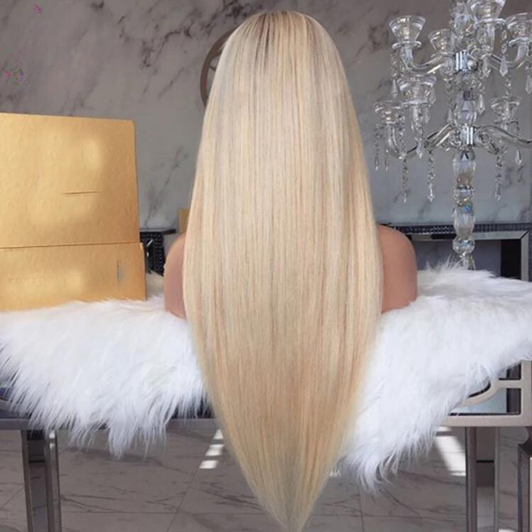 Blonde Ombre Straight Lace Front Human hair Wig