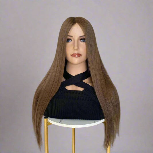 Sienna Brown Glueless Lace Front Straight Human Hair Wig