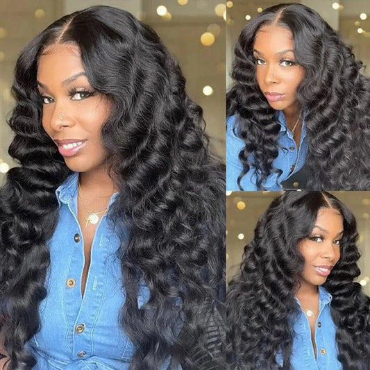 Easy Install Loose Deep Wave 6x4 HD Glueless Lace Human Hair Wig