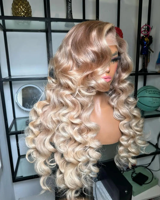 White Gold Blonde Deep Wave | 13x4 Lace