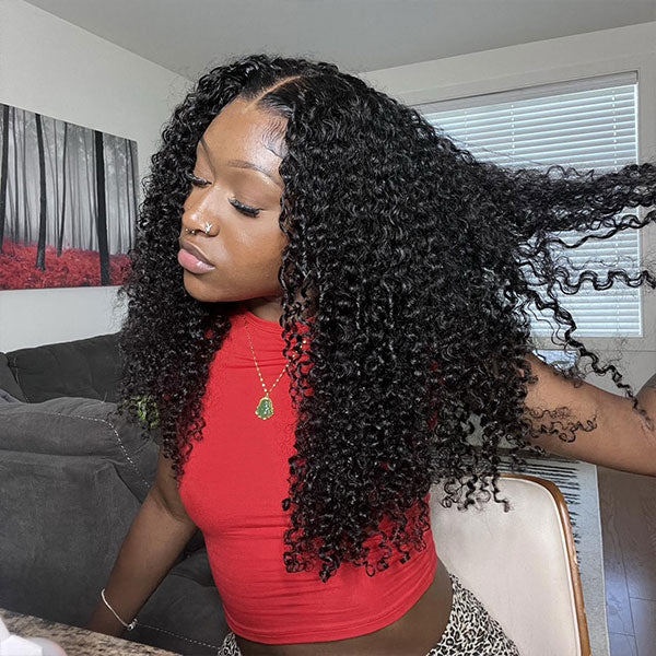 Kinky Curly Human Hair HD Lace Closure