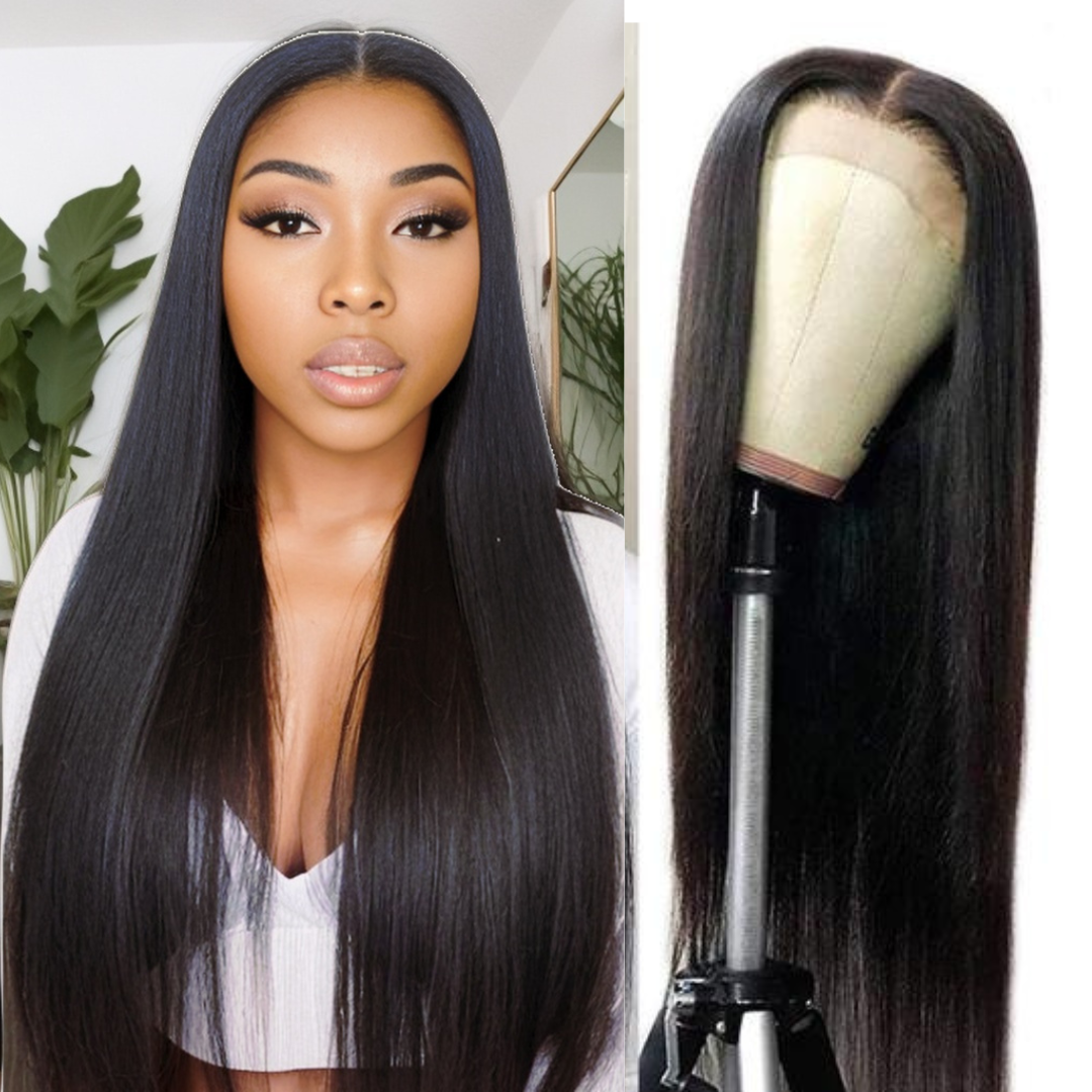 Straight 4x4 HD/Transparent Lace Closure Human Hair Wig