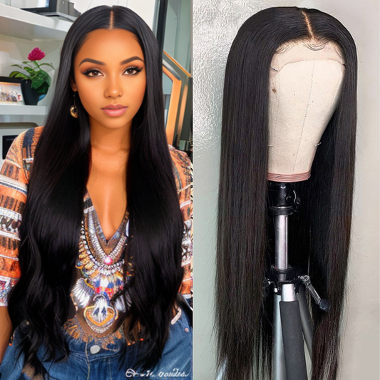 5x5 - Straight Lace Closure Wigs 180%