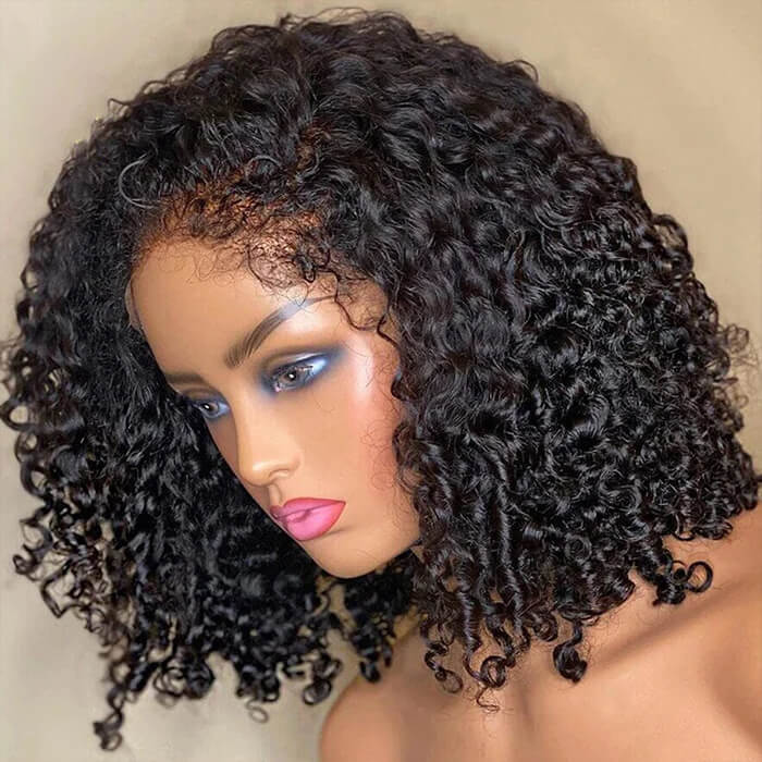 4C HAIRLINE Kinky Curly Lace Front Human Hair Wig