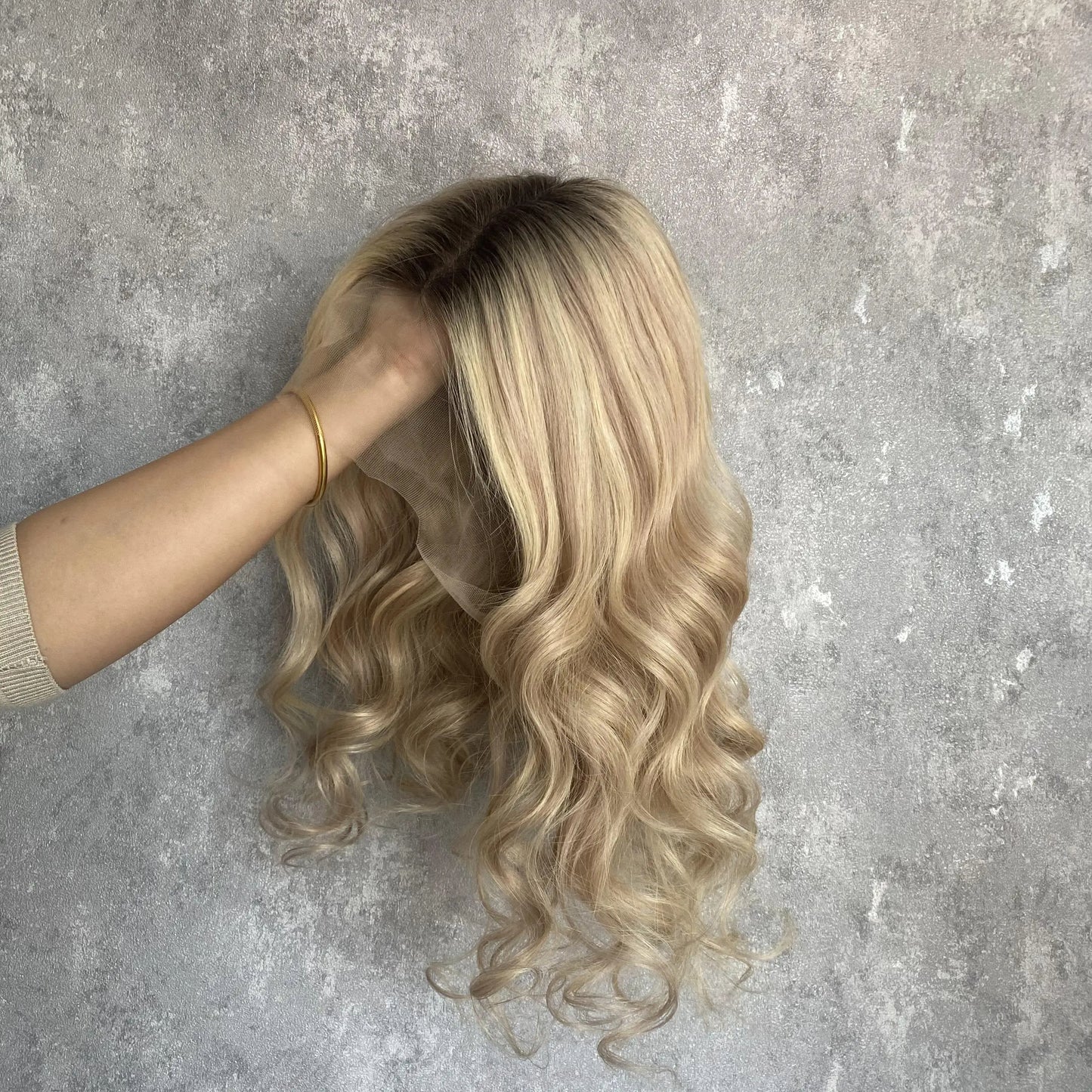 Natural Wave Sunny Blonde Balayage 13x6 Luxe European Lace Front Wig