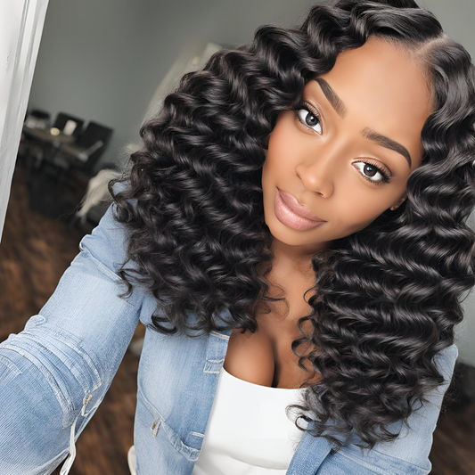 6x6 Loose Deep Wave Closure Lace Wig