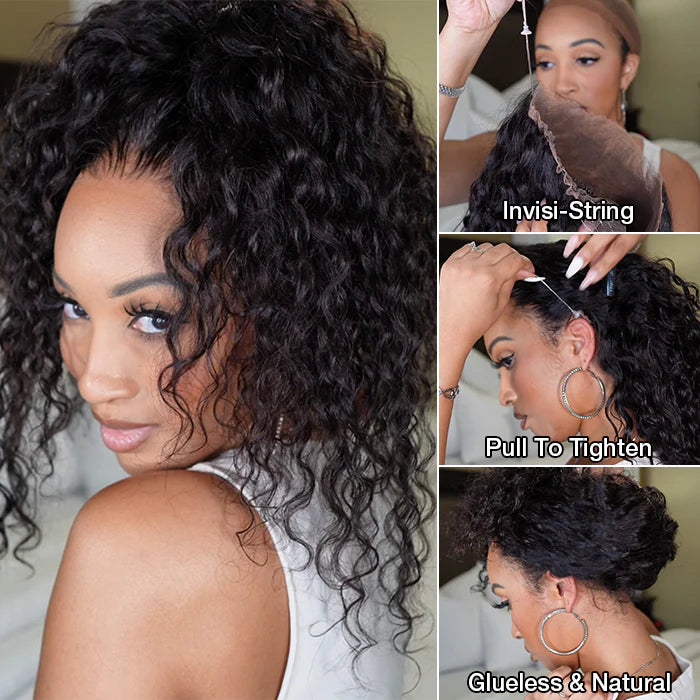 Deep Wave Invisi-String Snug Fit 360 HD Lace Front Wig