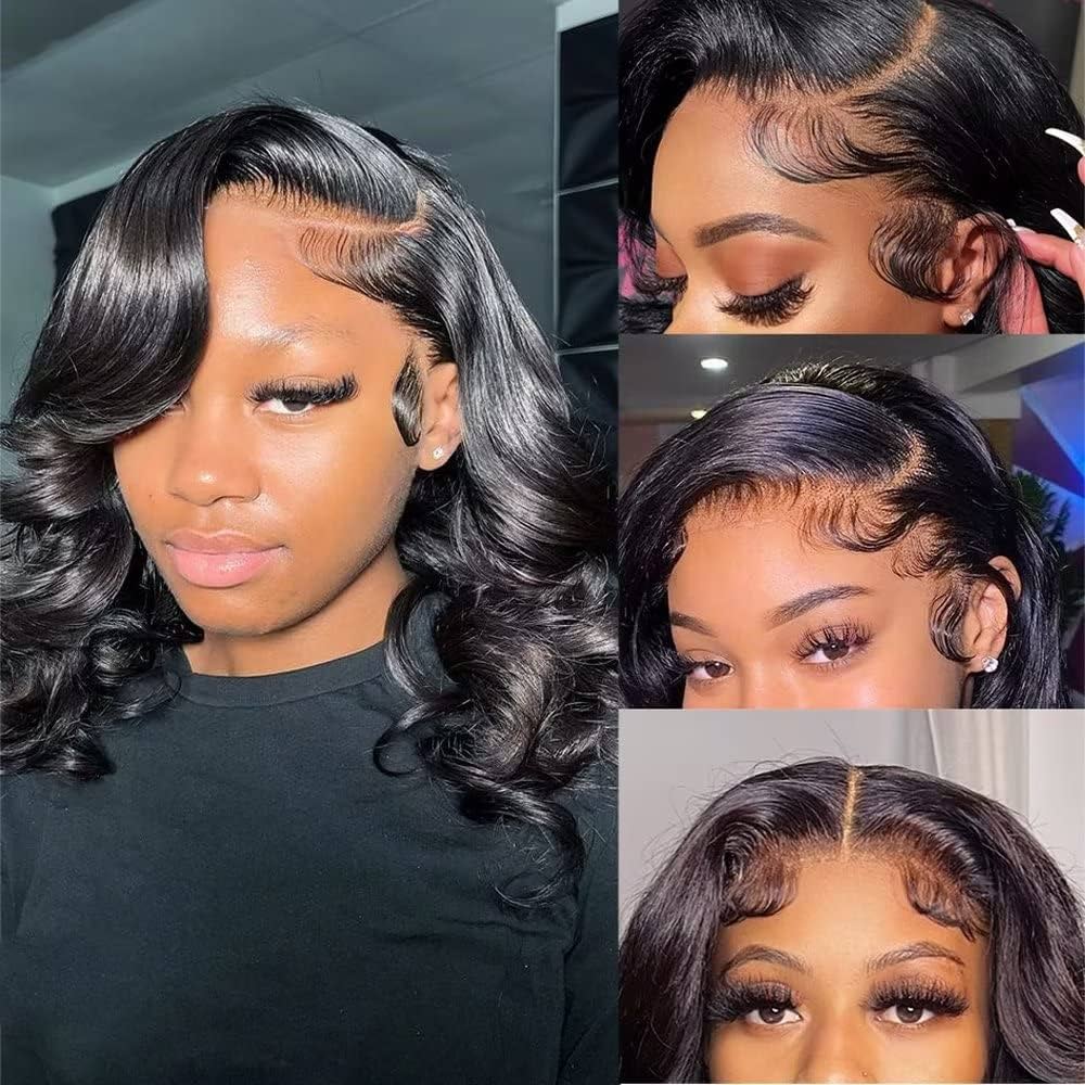 Short Body Wave Lace Front Human Hair Bob Wig