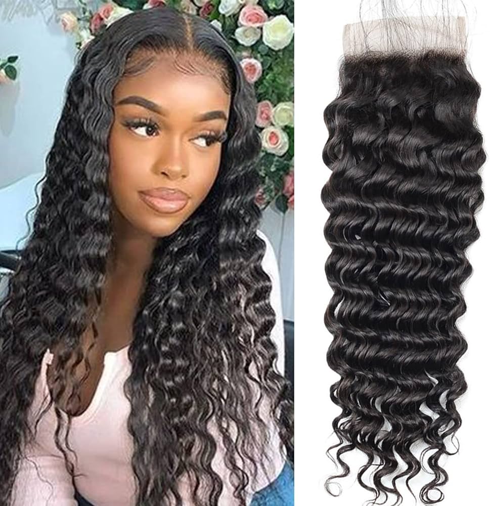 Virgin Human Hair Deep Wave HD Lace Closure