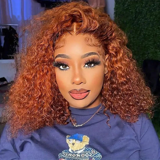 Curly Ginger (350) Transparent Lace Front Human Hair Wig