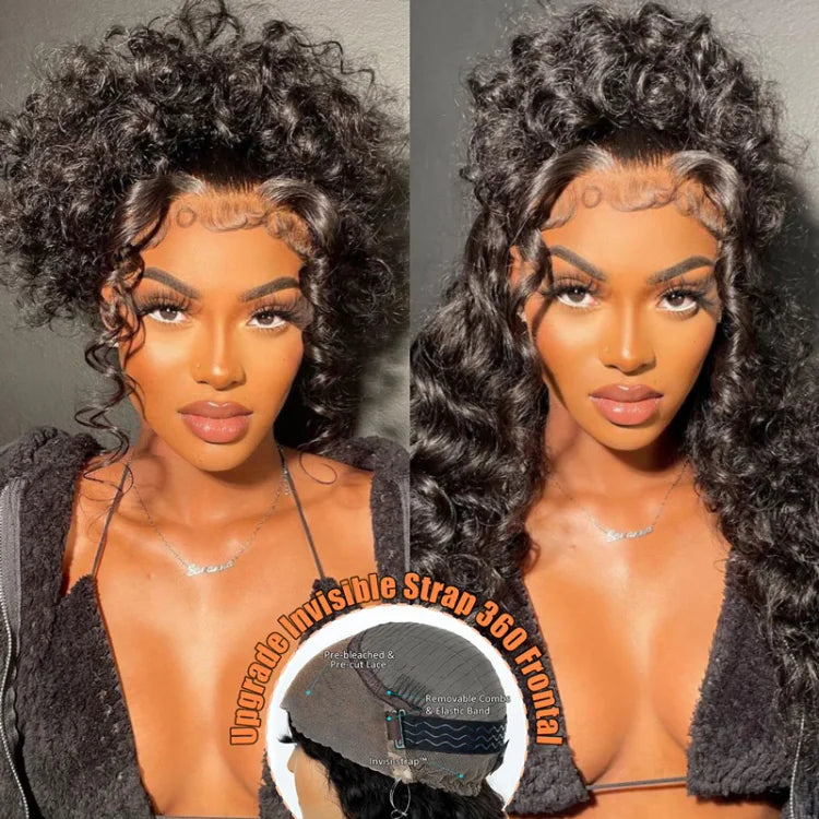 Deep Wave Invisi-String Snug Fit 360 HD Lace Front Wig