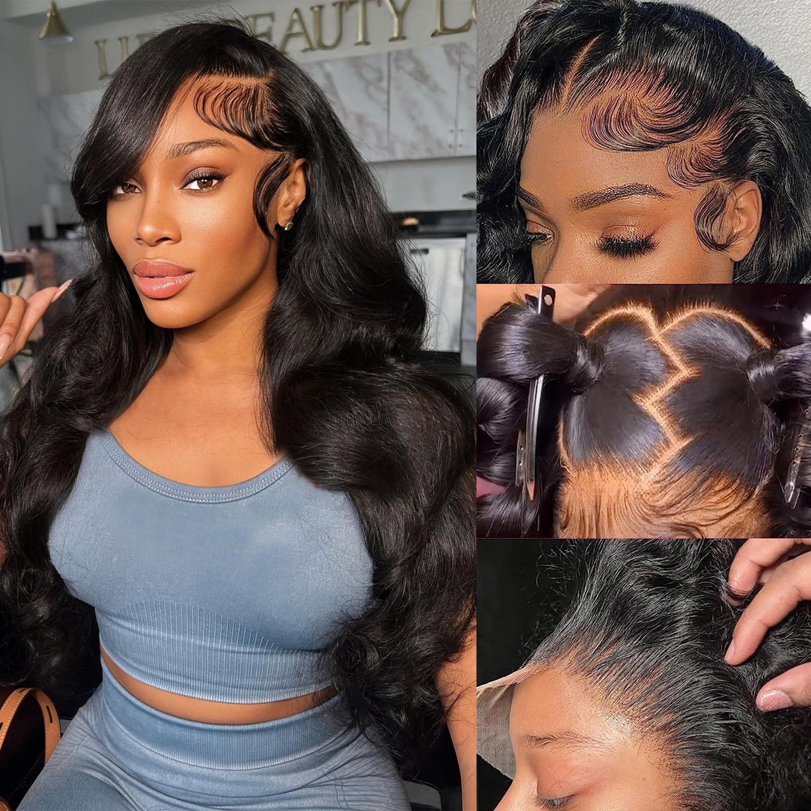 Body Wave 13x6 HD/Transparent Lace Front Human hair Wig