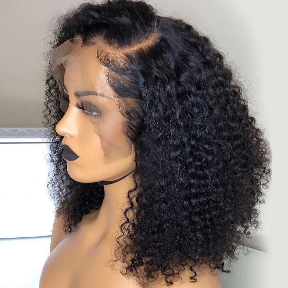 Short Curly Wave Lace Front Bob Wig