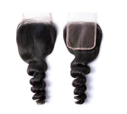 Brazilian / Indian 1 pc Loose Wave Closure Ultra Thin HD Lace
