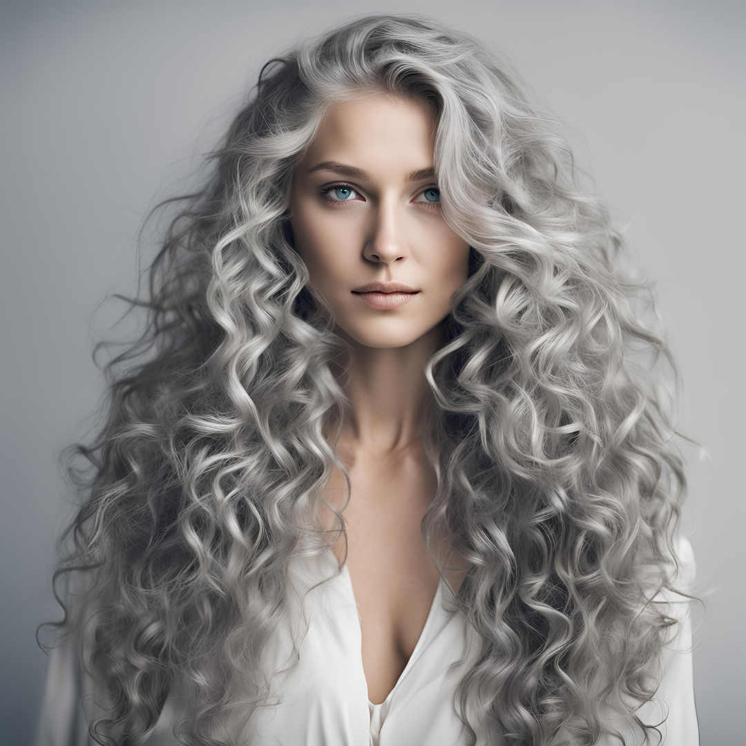 Silver Grey Water Wave 13x6 Lace Front Human Hair Wig