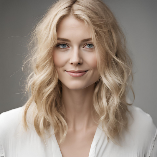 Light Ash Blonde Natural Wave Lace Front Human Hair Wig