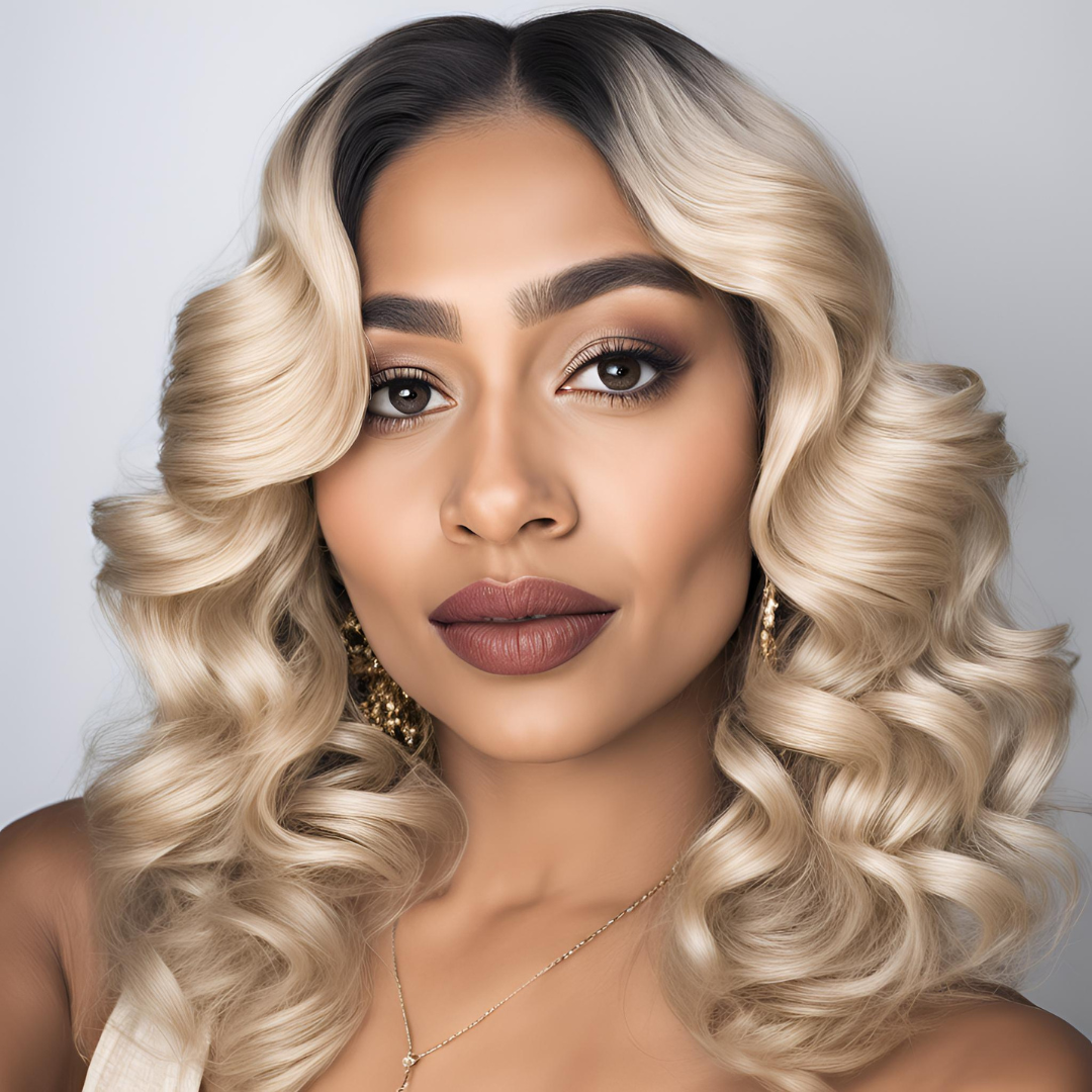 613 Blonde Ombre Body Wave Lace Front Human Hair Bob Wig