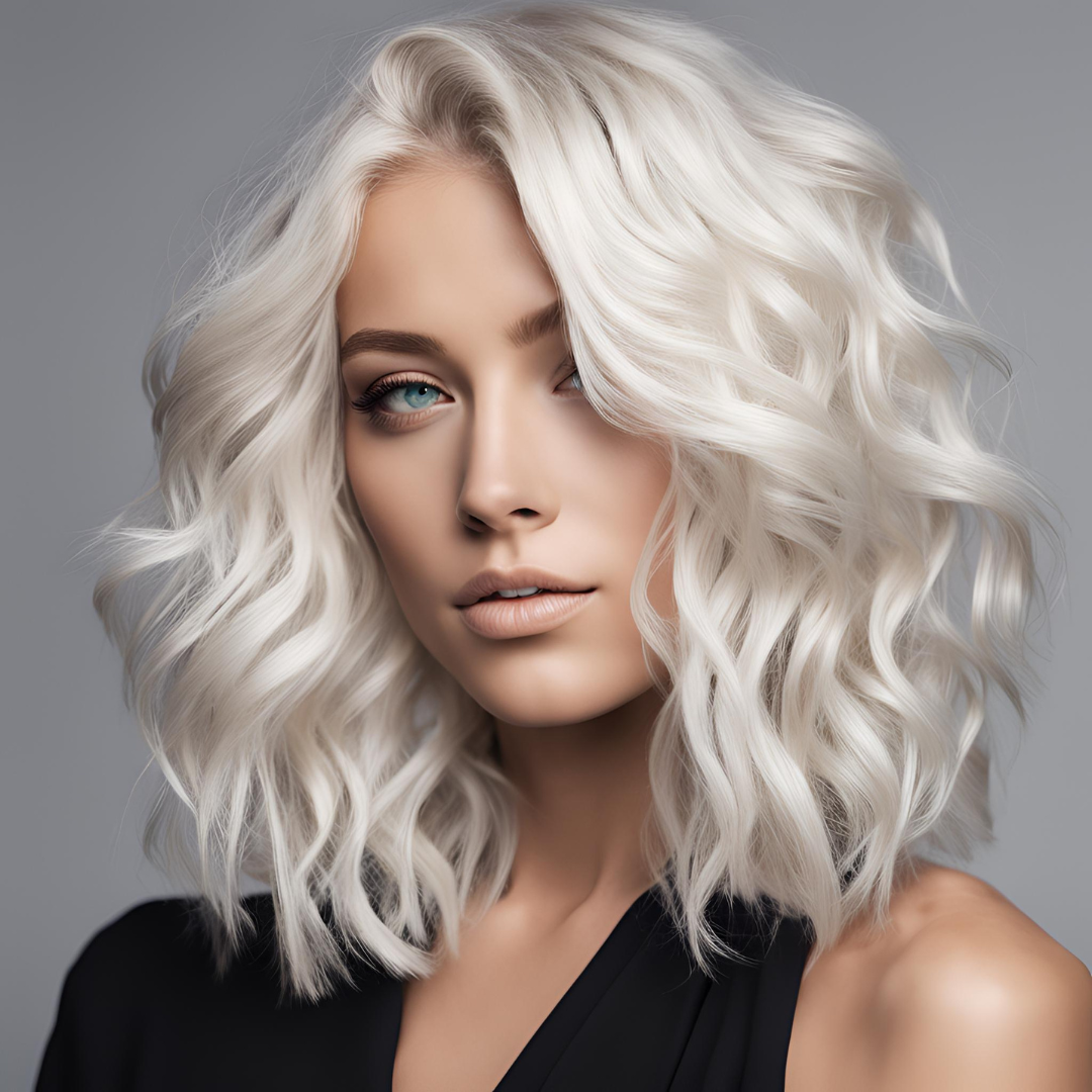 Platinum Blonde Loose Wave Lace Front Human Hair Wig