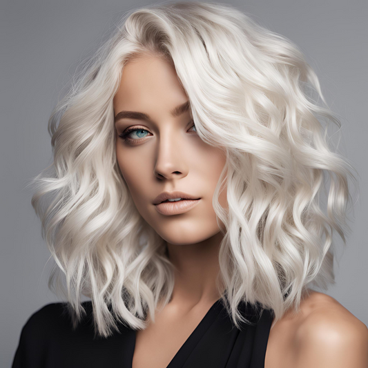 Platinum Blonde Loose Wave Lace Front Human Hair Wig