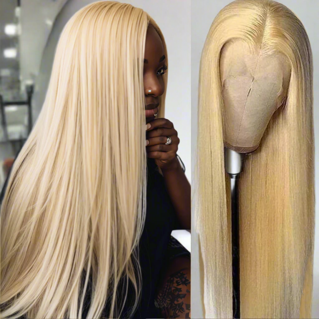 #613 Blonde Straight Lace Frontal Wigs