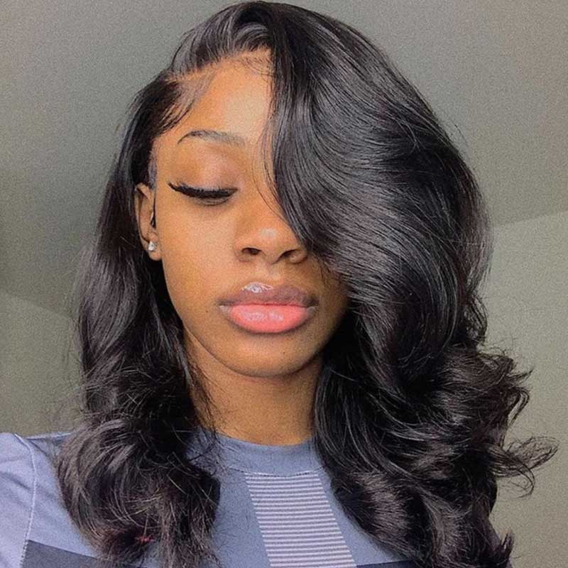 Short Body Wave Lace Front Human Hair Bob Wig