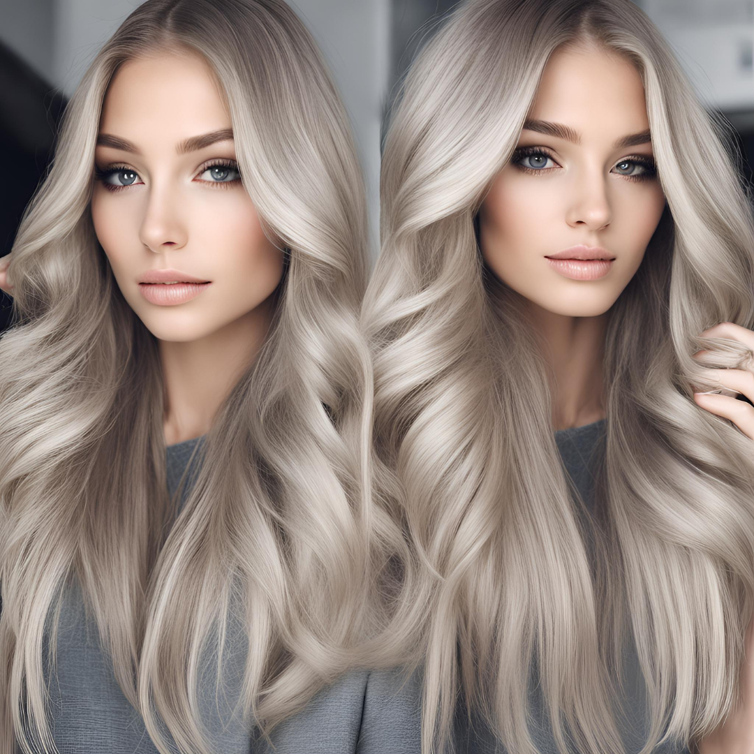 Ash Blonde Straight Human Hair Lace Front Wig