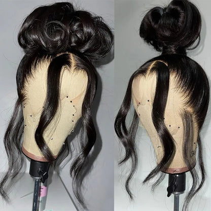 Body Wave 360 Invisi-String Wig updo style on mannequin demonstrating styling capabilities