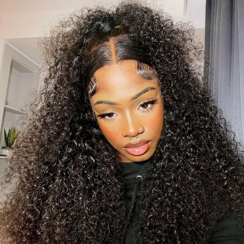 Glueless Wear & Go 16"-26" Jerry Curly HD Lace Closure Human Hair Wig