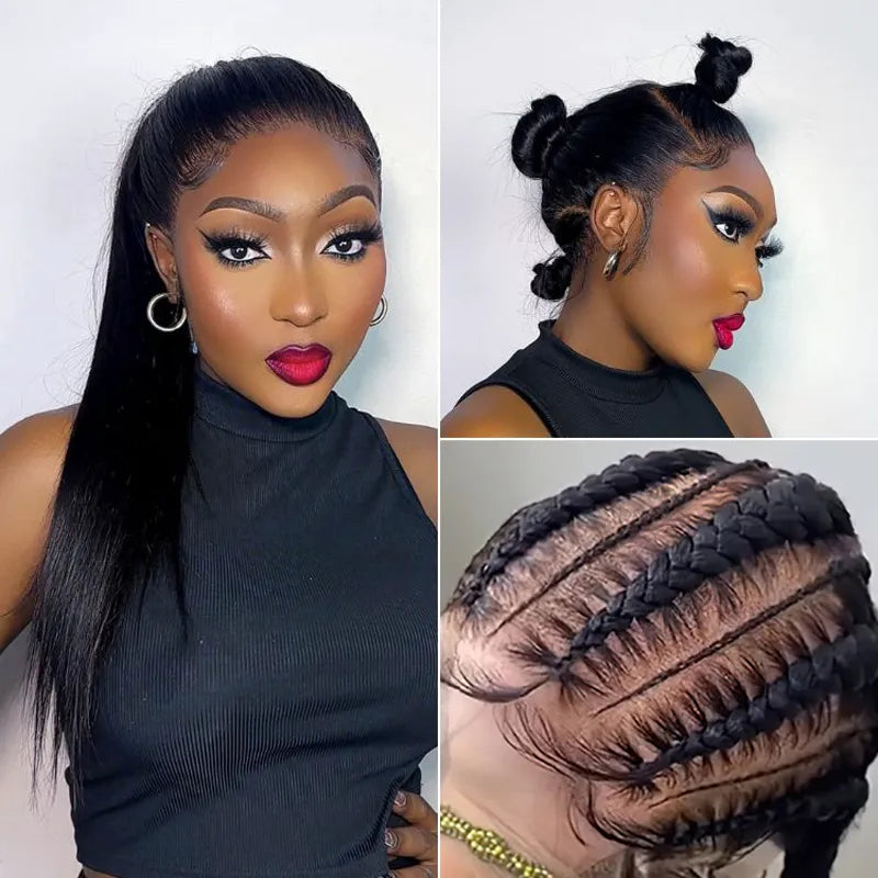 Silky Straight Invisi-String Snug Fit 360 HD Lace Front Wig