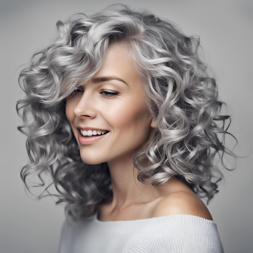 Silver Grey Water Wave 13x6 Lace Front Human Hair Wig