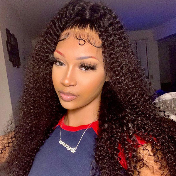 Kinky Curly Human Hair HD Lace Closure