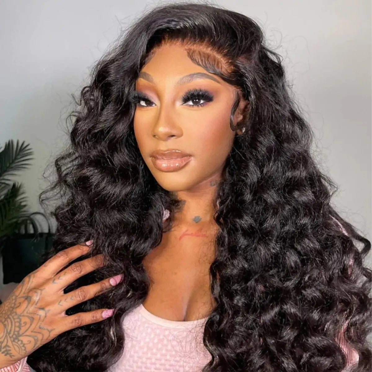 Loose Deep Wave Invisi-String Snug Fit 360 HD Lace Front Wig