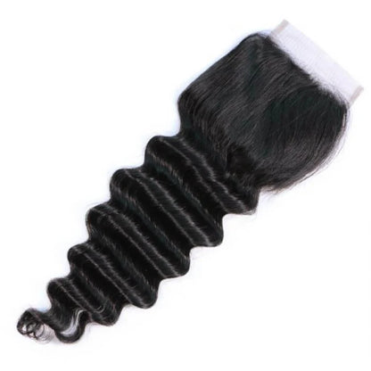 Free Part Loose Deep Wave HD Lace Closure - 100% Human Hair