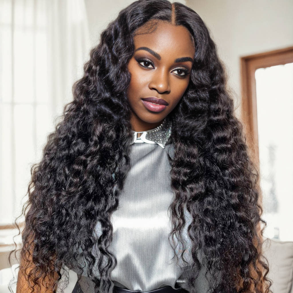 1 pc Loose Deep Wave Real HD Lace Frontal