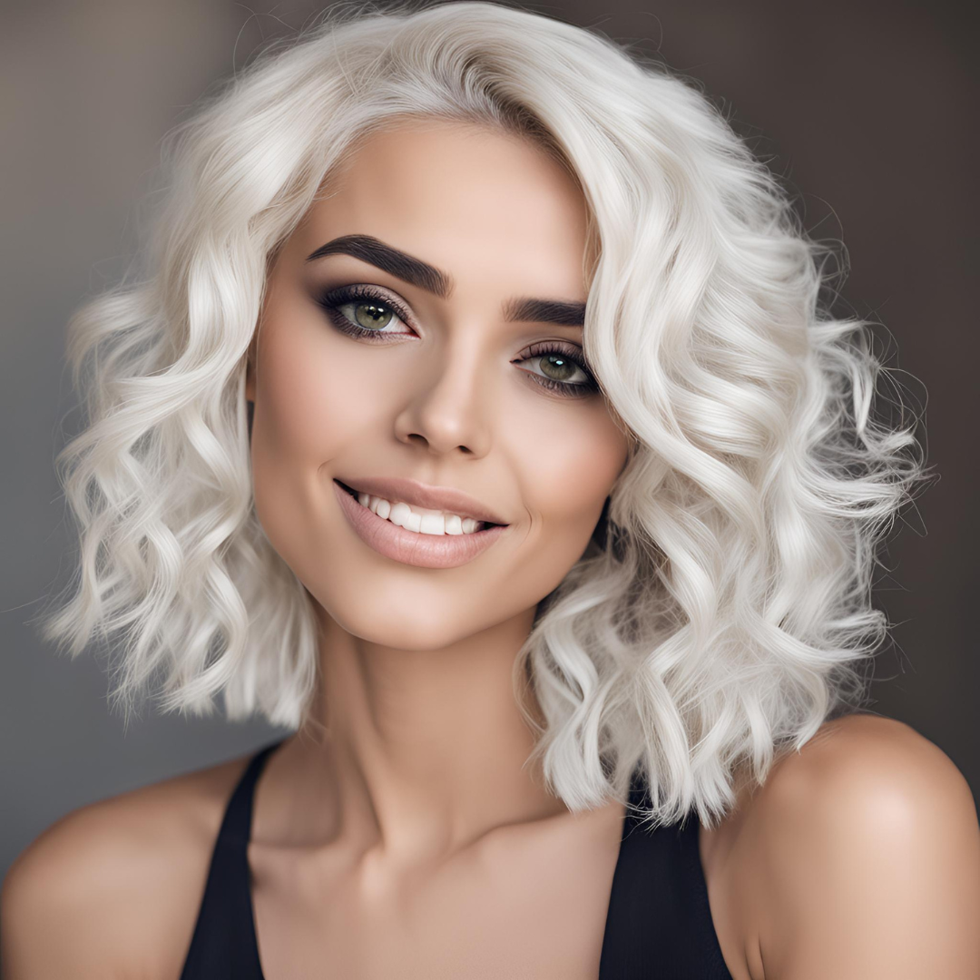 Platinum Blonde Loose Wave Lace Front Human Hair Wig