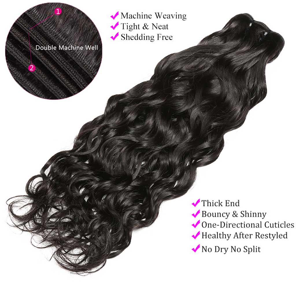 1 Pc Wet and Wavy Water Wave Human Hair Bundle